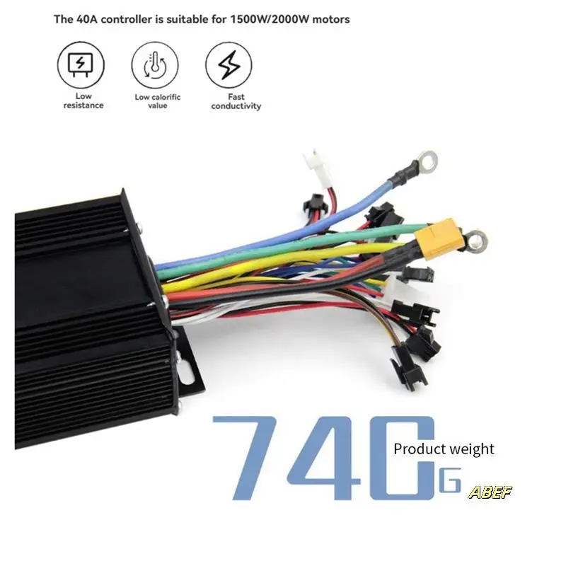 Ebike 3 Mode 48V52V60V72V 40A Sinewave Controller 15 Tubes For 1500W/2000W Motor Electric Scooter Parts Ebike Controller
Ebike 3 Mode 48V52V60V72V 40A Sinewave Controller 15 Tubes For 1500W/2000W Motor Electric Scooter Parts Ebike Controller