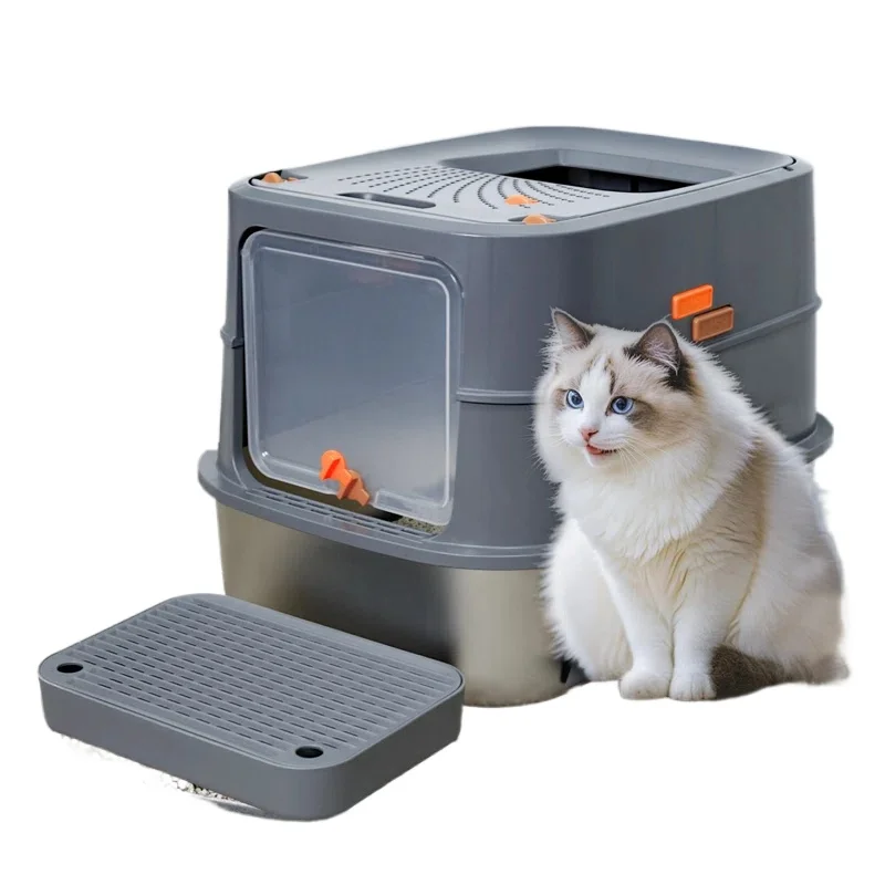 Large Closed Cat Litter Box Non Stick Splash Proof Design Perfect for Your Pet
Large Closed Cat Litter Box Non Stick Splash Proof Design Perfect for Your Pet