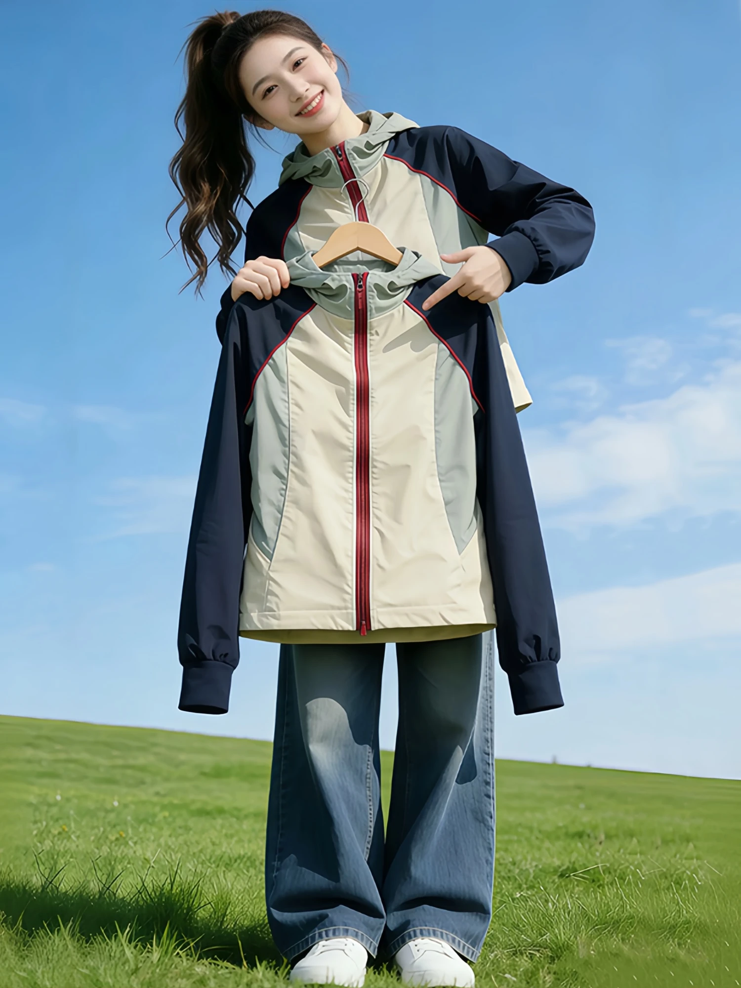 Women's Lightweight Breathable Summer Sporty Style Casual Sun Protection Jacket Windbreaker Coat Loose Fit Long Sleeve Zipper
Women's Lightweight Breathable Summer Sporty Style Casual Sun Protection Jacket Windbreaker Coat Loose Fit Long Sleeve Zipper