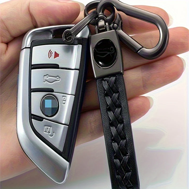 New stylish woven imitation leather keychain with durable metal buckle - men's black business keychain, universal multi-function car keychain lanyard accessories, suitable for keys and car remote control, fashion trend car keychain
New stylish woven imitation leather keychain with durable metal buckle - men's black business keychain, universal multi-function car keychain lanyard accessories, suitable for keys and car remote control, fashion trend car keychain