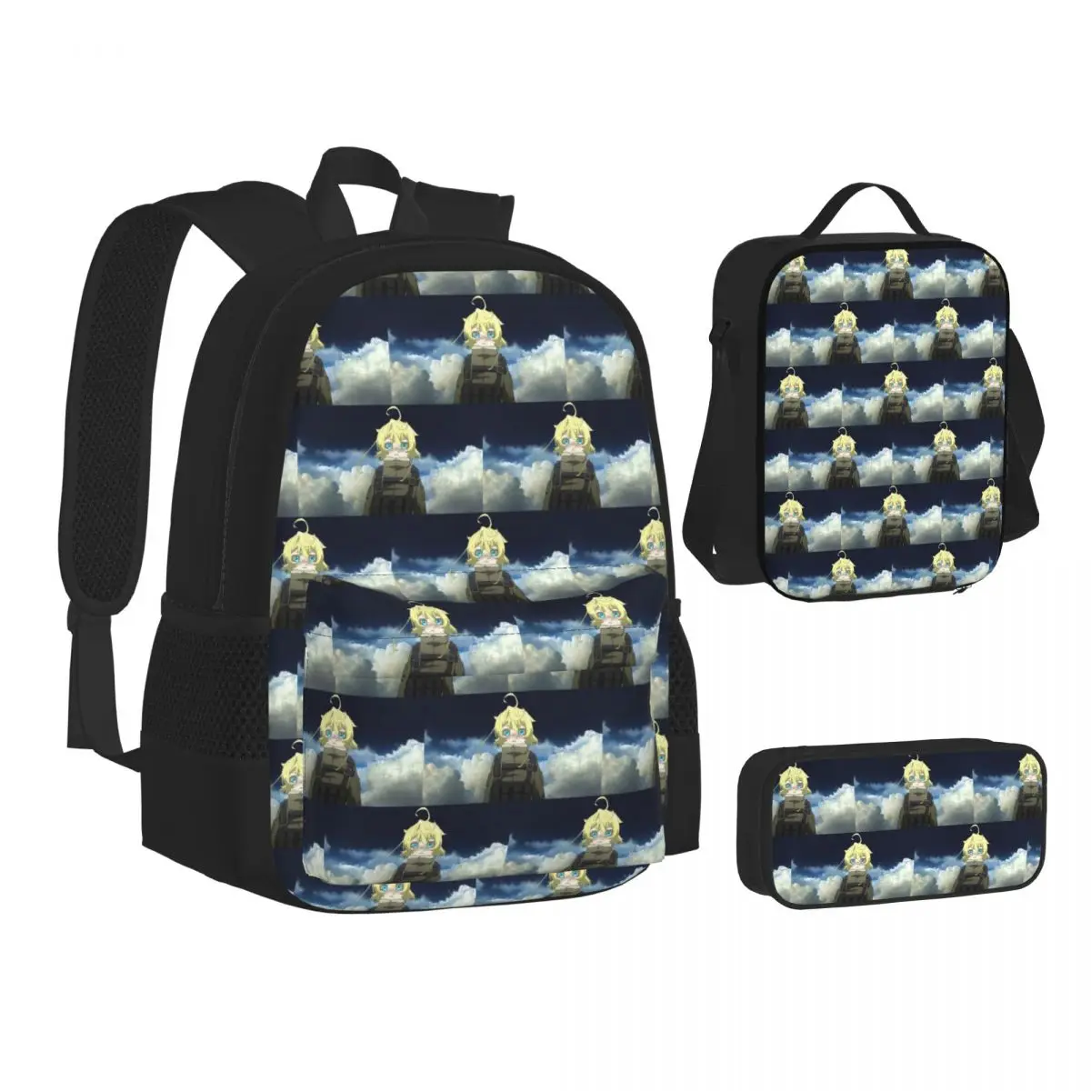 Saga Of Tanya The Evil Anime Backpacks Students Bookbag School Bags Kids Rucksack Lunch Bag Pen Bag Three-Piece Set
Saga Of Tanya The Evil Anime Backpacks Students Bookbag School Bags Kids Rucksack Lunch Bag Pen Bag Three-Piece Set