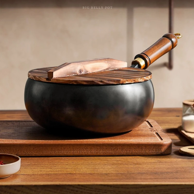 Traditional Deep Belly Iron Wok Non Stick Frying Soup Noodle Pan Fast Heat Conduction Long Lasting for Kitchen Home Cooking
Traditional Deep Belly Iron Wok Non Stick Frying Soup Noodle Pan Fast Heat Conduction Long Lasting for Kitchen Home Cooking