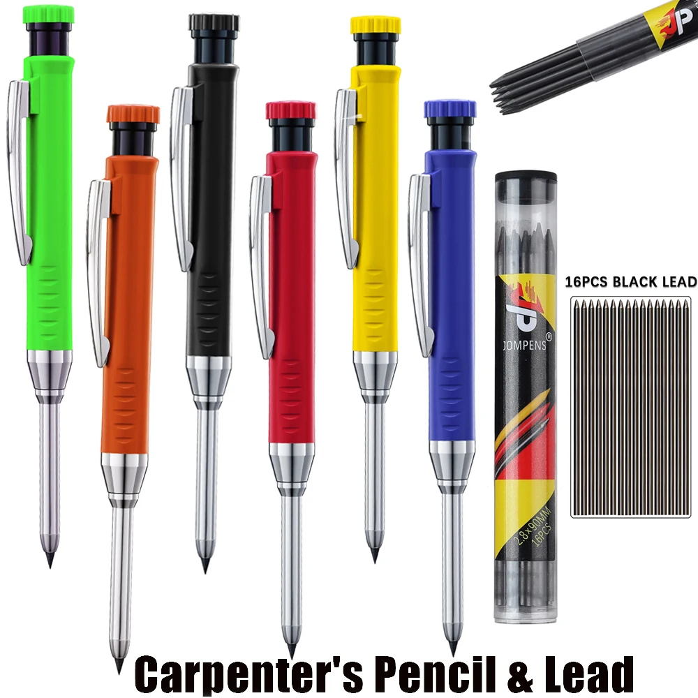 Professional 2.8mm Carpenter Mechanical Pencil with 60Leads, For Woodworking Construction Long Head Carpenter Pencil Stationery
Professional 2.8mm Carpenter Mechanical Pencil with 60Leads, For Woodworking Construction Long Head Carpenter Pencil Stationery