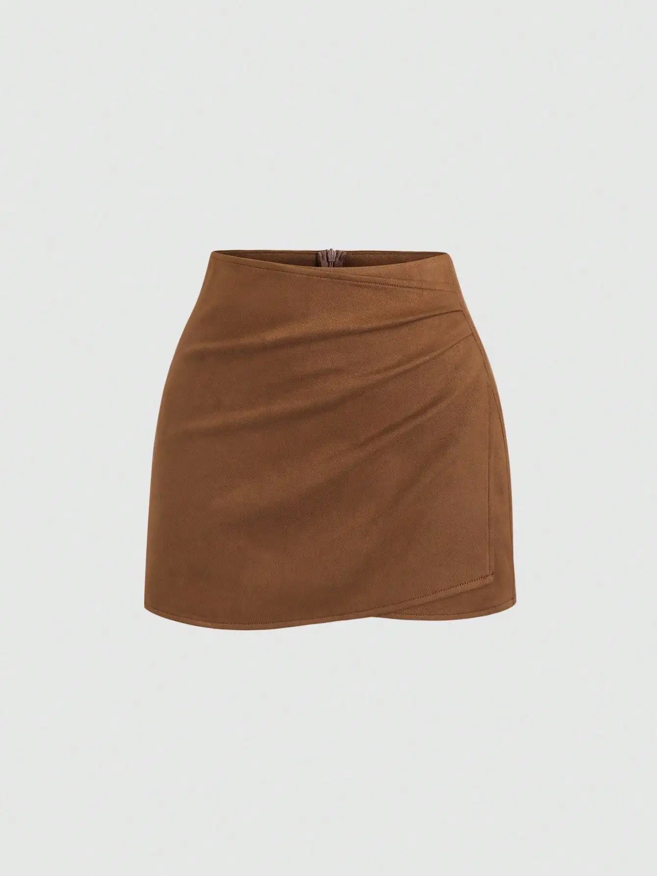 Коричневая замшевая мини-юбка А-силуэта для женщин, укороченная модель
Коричневая замшевая мини-юбка А-силуэта для женщин, укороченная модель