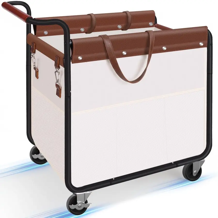 180L Laundry Basket with Wheels, Rolling Laundry Hamper with Wood Handle and Removable Bag, 7 Side Pockets, HeavyDuty Steel Fram
180L Laundry Basket with Wheels, Rolling Laundry Hamper with Wood Handle and Removable Bag, 7 Side Pockets, HeavyDuty Steel Fram