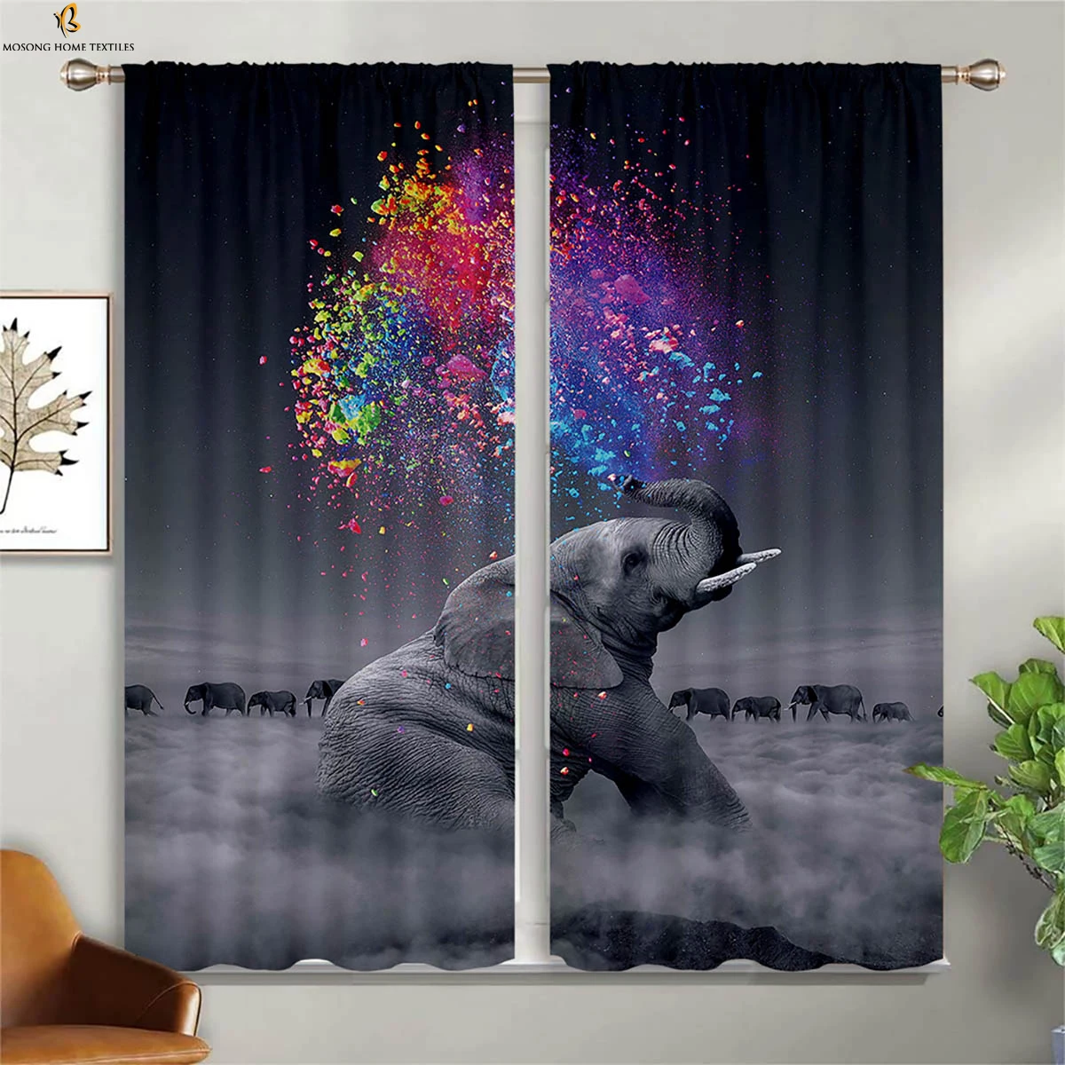 2pcs Black and White Animal Elephant 3D Printing Curtains Polyester Bedroom Living Room Kitchen Decorative Curtains
2pcs Black and White Animal Elephant 3D Printing Curtains Polyester Bedroom Living Room Kitchen Decorative Curtains