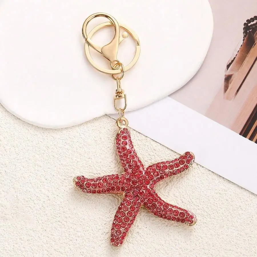 Rhinestone Starfish Keychain Zinc Alloy Bag Charm Car Accessory Summer Fashion Gift
Rhinestone Starfish Keychain Zinc Alloy Bag Charm Car Accessory Summer Fashion Gift
