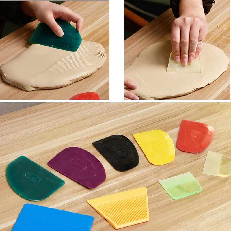 Rubber Plastic Pottery Scraper Tools Multi-purpose Clay Trimming Wheel Throwing Sculpting Blade,Pottery Clay Plastic Blade
Rubber Plastic Pottery Scraper Tools Multi-purpose Clay Trimming Wheel Throwing Sculpting Blade,Pottery Clay Plastic Blade
