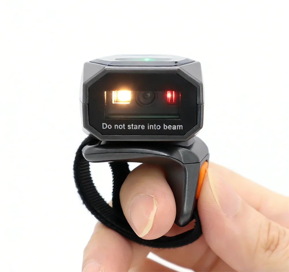 Wireless Finger Bluetooth Barcode QR Code Scanner Portable Mini Ring Reader for Warehouse Inventory Counting