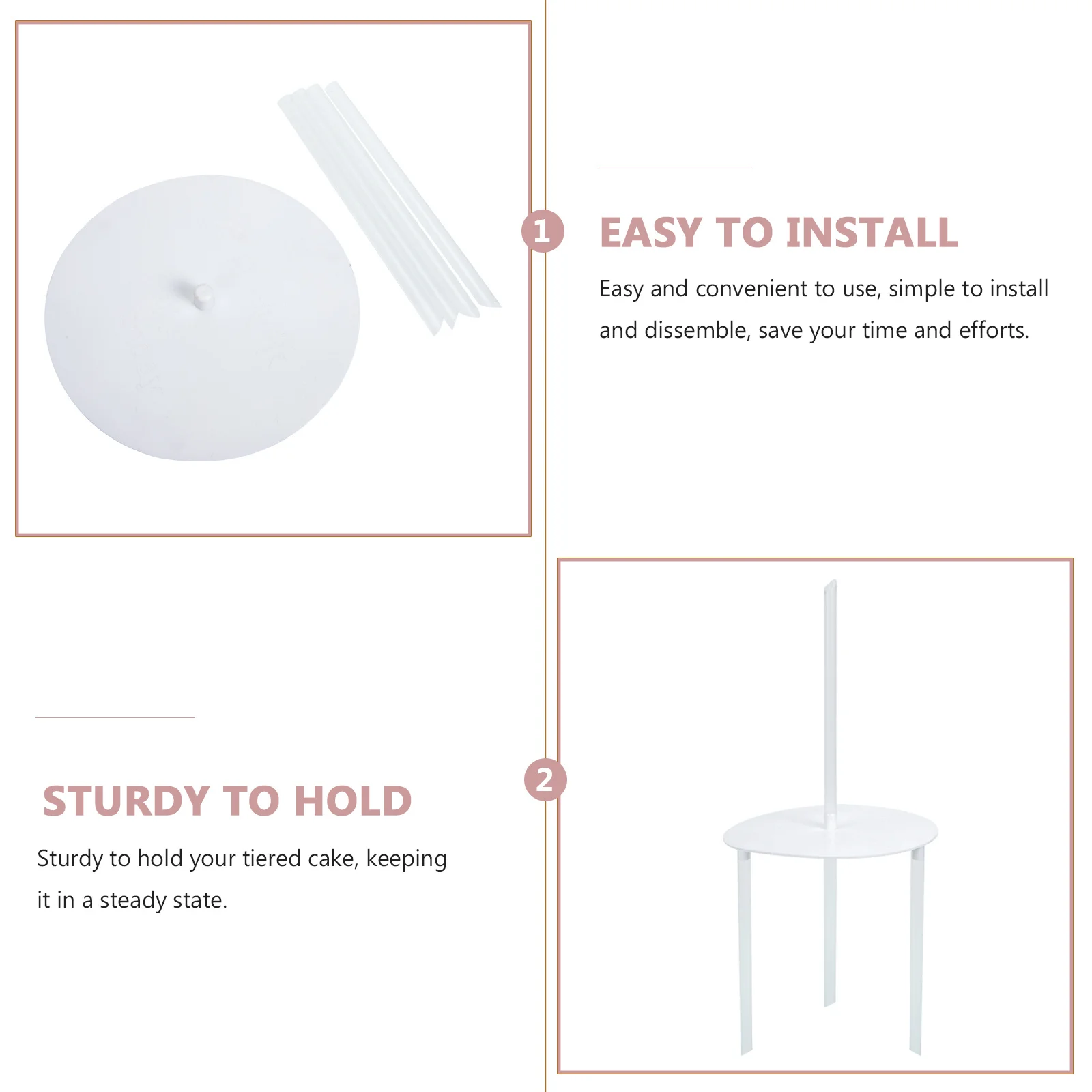 3Sets Cake Dowel Pillars 8 Inch Transparent Sturdy Supports for Multi-Tier Cakes Convenient to Use Time-Saving Solution
3Sets Cake Dowel Pillars 8 Inch Transparent Sturdy Supports for Multi-Tier Cakes Convenient to Use Time-Saving Solution