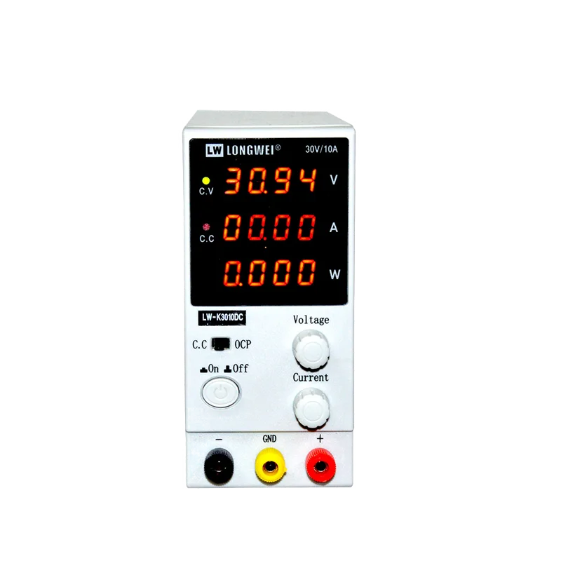 Longwei LW-K3010DC 30V 10A LED Digital Display DC Power Supply Adjustable Variable Switching Power Bank Large Screen Laboratory
Longwei LW-K3010DC 30V 10A LED Digital Display DC Power Supply Adjustable Variable Switching Power Bank Large Screen Laboratory