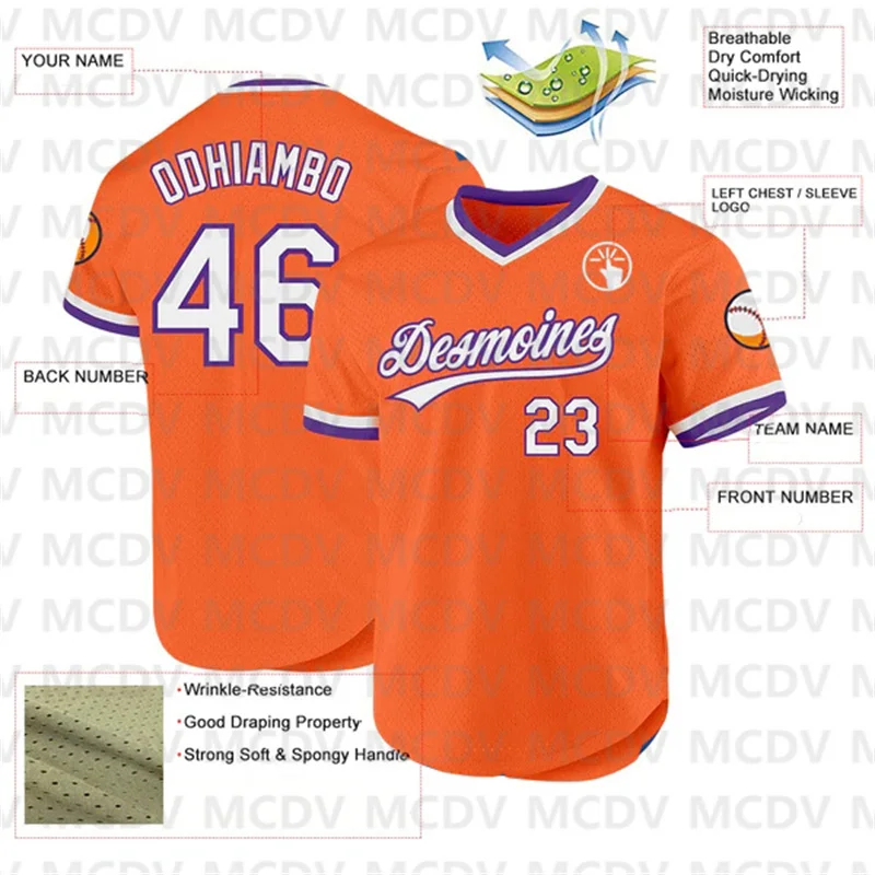 Custom Orange White-Gray Authentic Throwback Baseball Jersey 3d Printed Sports T-Shirts
Custom Orange White-Gray Authentic Throwback Baseball Jersey 3d Printed Sports T-Shirts