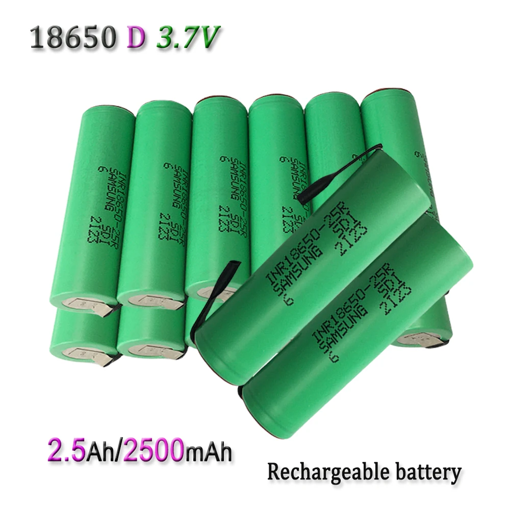 3.7V 2500mAh 18650 Rechargeable Li-ion Battery For 18650 Toys, Tools, Flashlight Battery Etc
3.7V 2500mAh 18650 Rechargeable Li-ion Battery For 18650 Toys, Tools, Flashlight Battery Etc