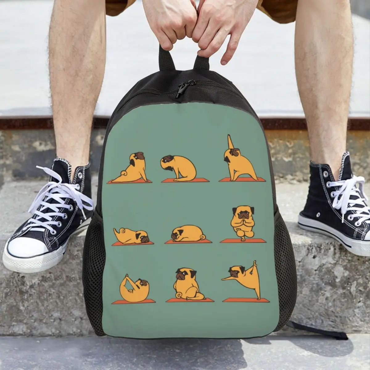 Pug Yoga Backpack Daypack Large Capacity Kids BookBag School Bag Shoulder Bags for Men Women
Pug Yoga Backpack Daypack Large Capacity Kids BookBag School Bag Shoulder Bags for Men Women