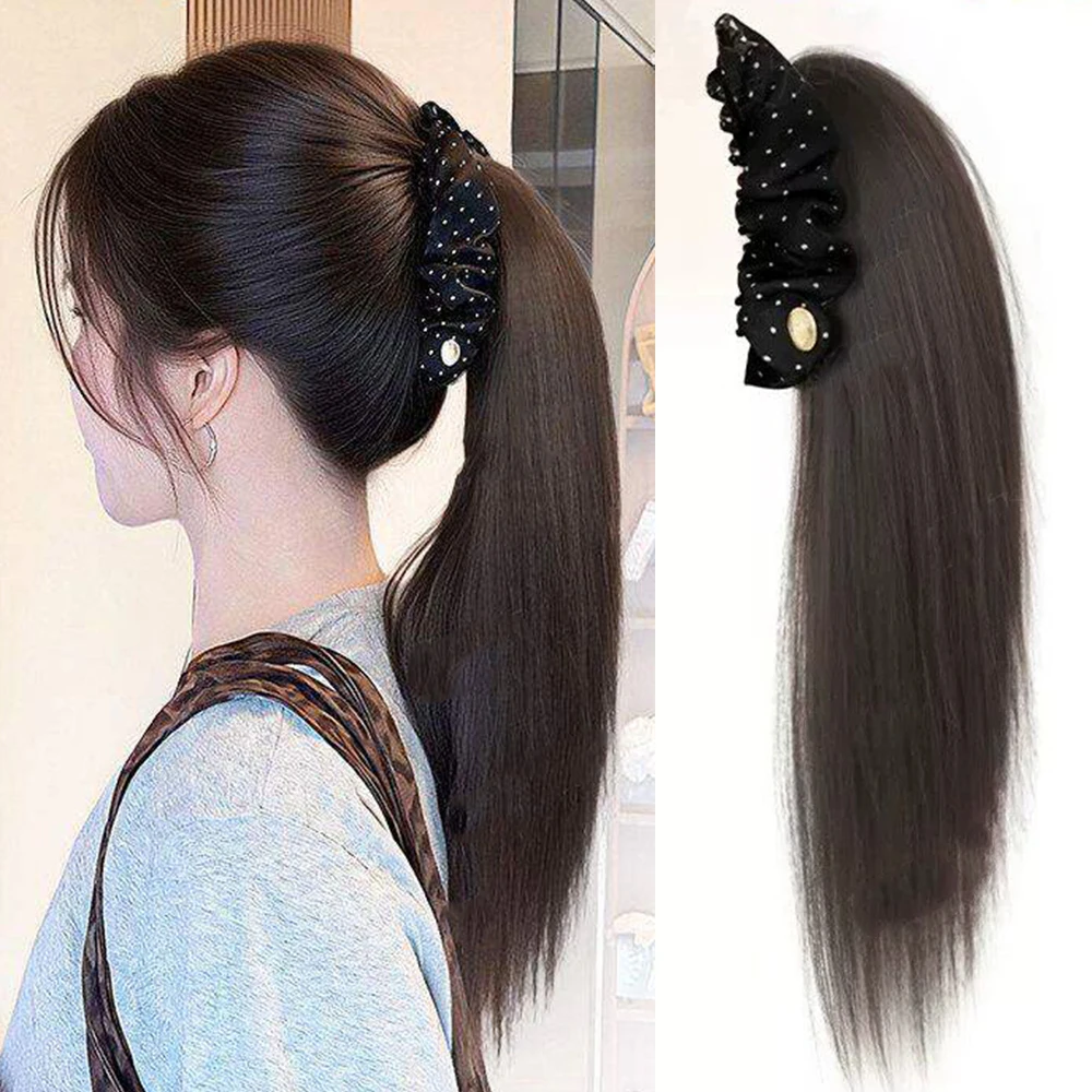 Black Polka Dot Banana Clip Straight Ponytail Synthetic Hairpiece Heat Resistant Daily Fashion Party Hair Accessories for Women
Black Polka Dot Banana Clip Straight Ponytail Synthetic Hairpiece Heat Resistant Daily Fashion Party Hair Accessories for Women