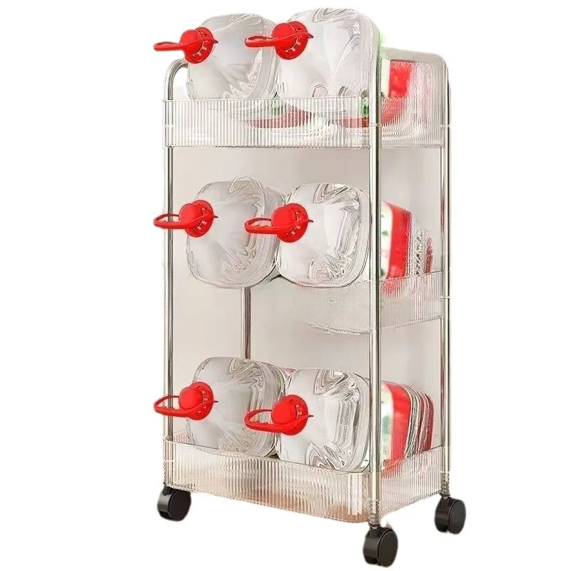 Acrylic trolley shelf bedside snack bedroom floor bookshelf mobile storage shelf
Acrylic trolley shelf bedside snack bedroom floor bookshelf mobile storage shelf