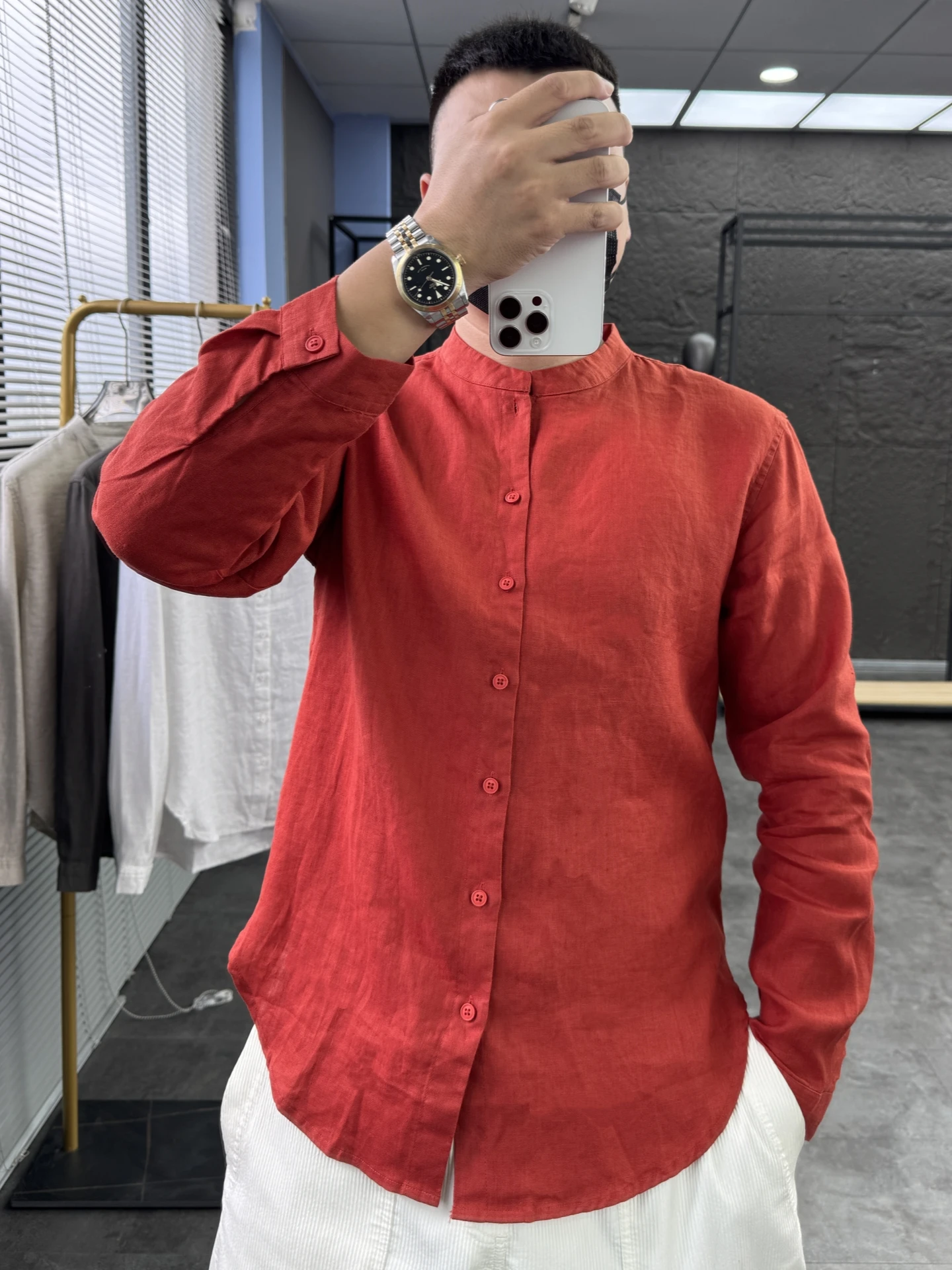 Ele Pure Color Linen Long Sve Casual irt Men's Autumn Spring Stand Collar Breathable Comfortable Pampa& Stand Fit
Ele Pure Color Linen Long Sve Casual irt Men's Autumn Spring Stand Collar Breathable Comfortable Pampa& Stand Fit