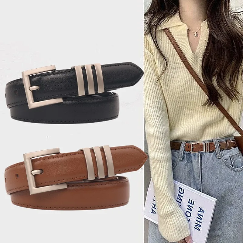 Women's Fashion Vintage Two-Layer Cowhide Belt Casual Style Silver Pin Buckle Casual Pants Waist Belt
Women's Fashion Vintage Two-Layer Cowhide Belt Casual Style Silver Pin Buckle Casual Pants Waist Belt