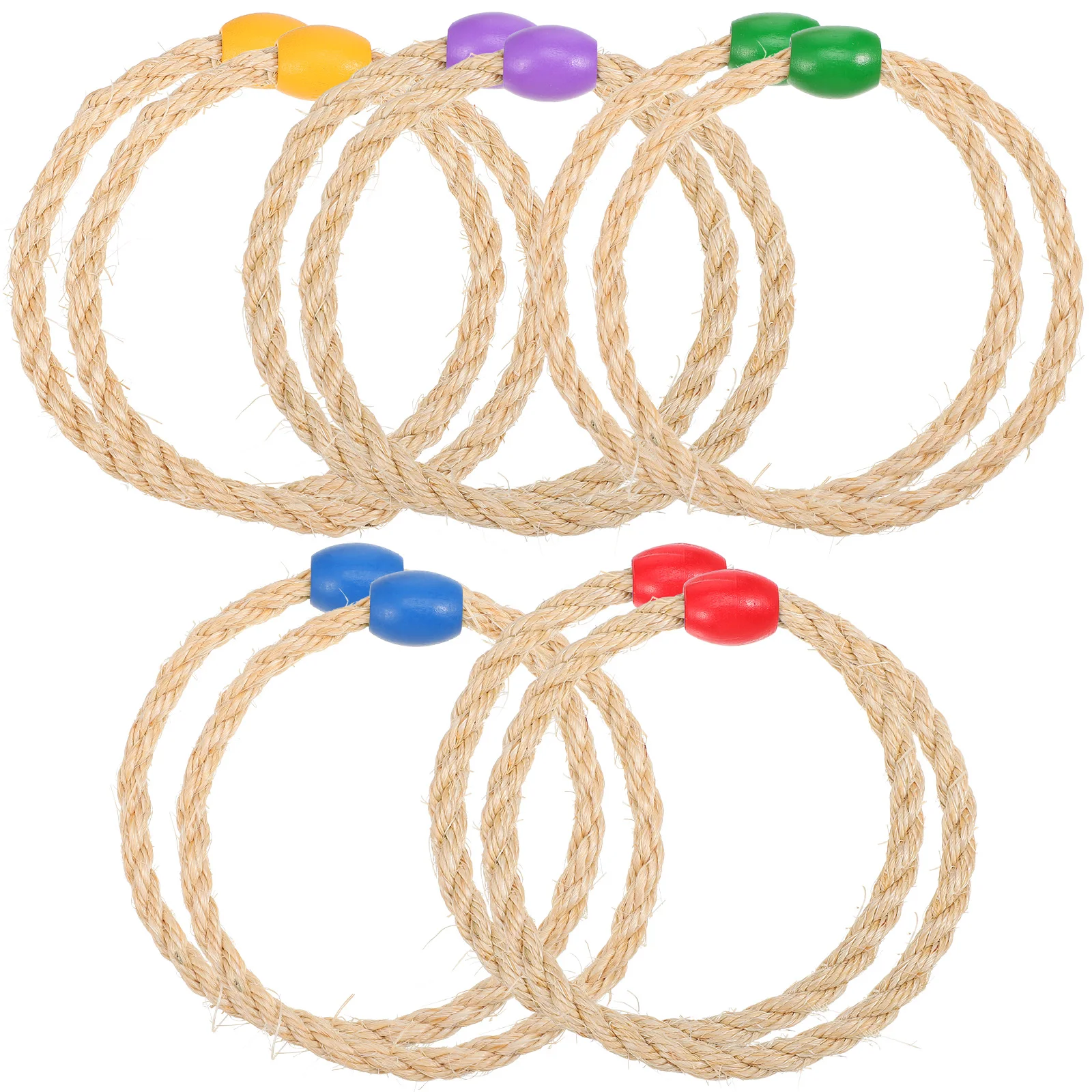 10 pcs Outdoor Rope Loop Toss Rings Colorful Kids Toys Throwing Party Carnival Durable Jute Ropes Multi Use
10 pcs Outdoor Rope Loop Toss Rings Colorful Kids Toys Throwing Party Carnival Durable Jute Ropes Multi Use