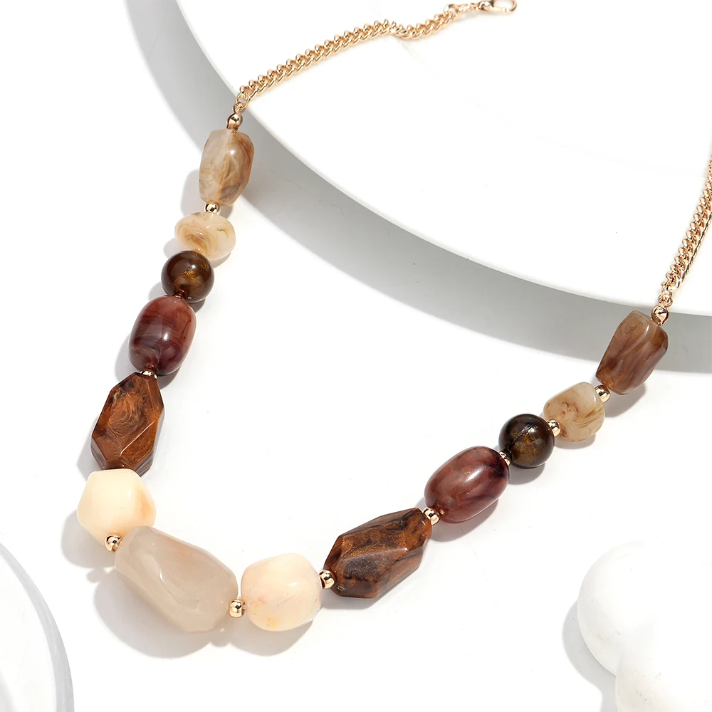 Vintage Acrylic Irregular Beaded Chain Necklaces for Women Personalized Fashion Geometric Clavicle Choker Stackable Jewelry Gift
Vintage Acrylic Irregular Beaded Chain Necklaces for Women Personalized Fashion Geometric Clavicle Choker Stackable Jewelry Gift