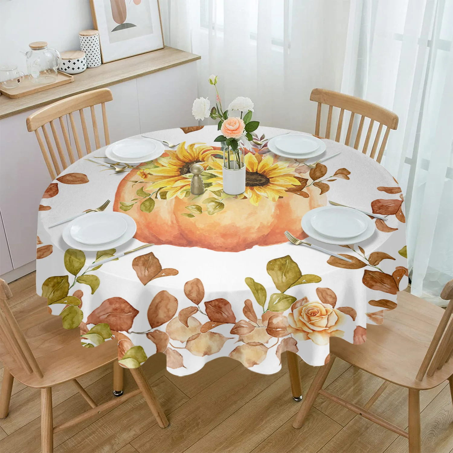 Autumn Thanksgiving Pumpkins Round Tablecloth Party Kitchen Dinner Table Cover Holiday Decor Waterproof Tablecloths
Autumn Thanksgiving Pumpkins Round Tablecloth Party Kitchen Dinner Table Cover Holiday Decor Waterproof Tablecloths