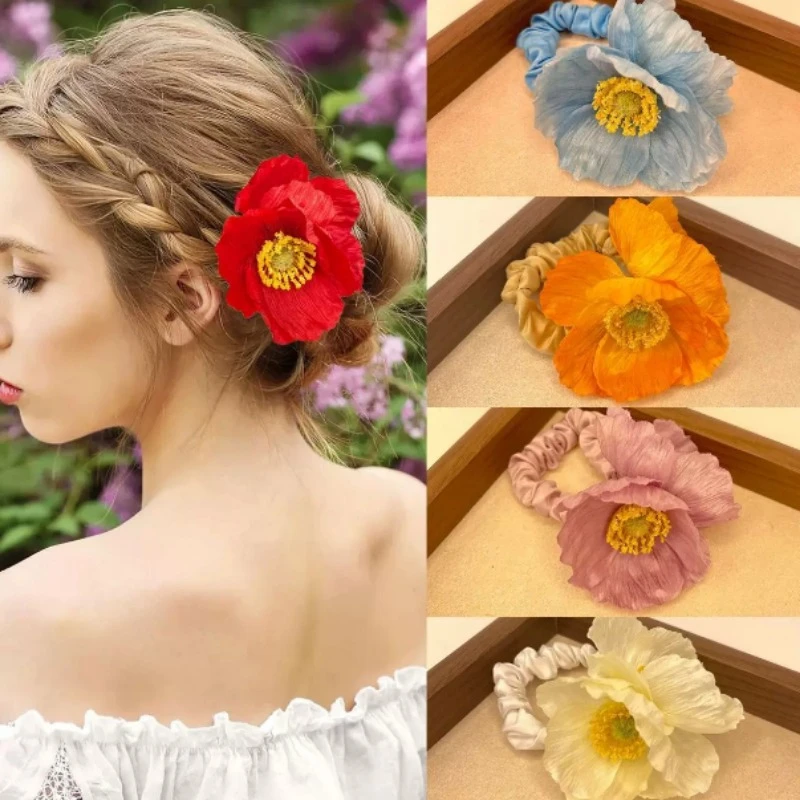 Colorful Poppy Flowers Hair Ties Fresh and Sweet Eggs Flower for Women Korean Hair Bands Ornaments Travel Hair Accessories Women
Colorful Poppy Flowers Hair Ties Fresh and Sweet Eggs Flower for Women Korean Hair Bands Ornaments Travel Hair Accessories Women