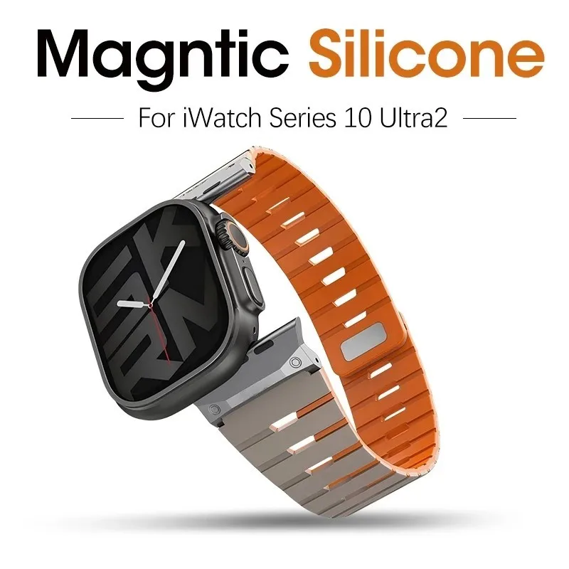 Magnetic Silicone Band for Apple Watch Series 11 10 46mm Ultra 3 49mm Watchband Lightweight Comfort Strap for 45mm 44mm 9 8 7 SE
Magnetic Silicone Band for Apple Watch Series 11 10 46mm Ultra 3 49mm Watchband Lightweight Comfort Strap for 45mm 44mm 9 8 7 SE
