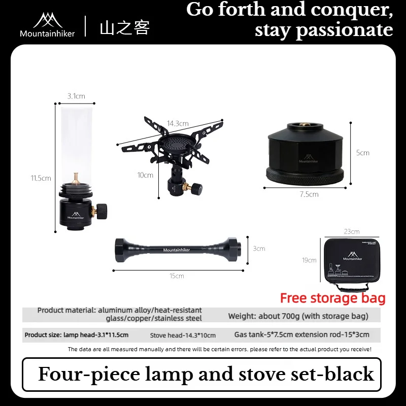 MOUNTAINHIKER Camping Light Stove 4 In 1 Set Portable Gas Lamp Burner Kit For Outdoor Camping Hiking Picnic Survival Gear
MOUNTAINHIKER Camping Light Stove 4 In 1 Set Portable Gas Lamp Burner Kit For Outdoor Camping Hiking Picnic Survival Gear