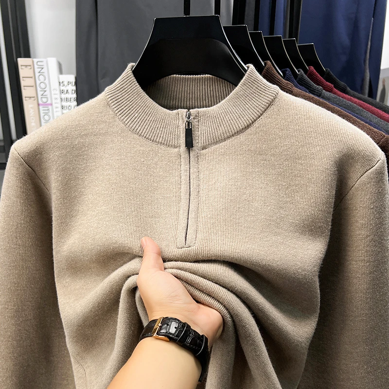 Men's Woolen Half-high Collar Half-zipper Knitted Shirt, Warm and Versatile Casual Autumn and Winter Sweater
Men's Woolen Half-high Collar Half-zipper Knitted Shirt, Warm and Versatile Casual Autumn and Winter Sweater