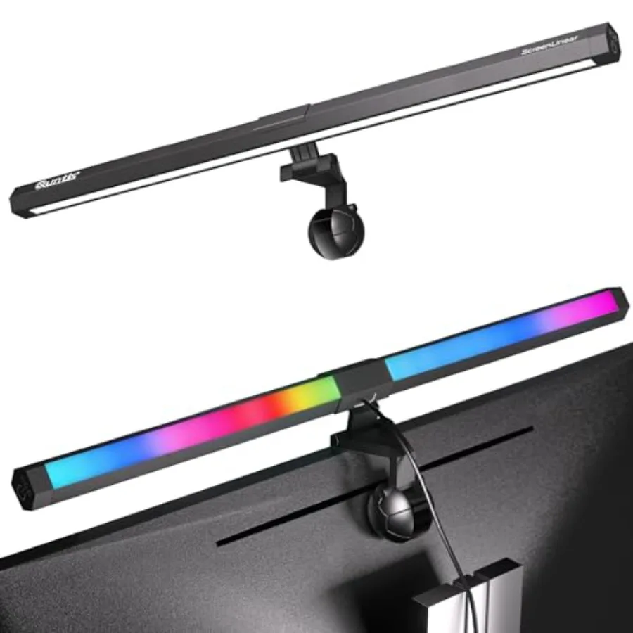 Monitor Light, Eye-Care Dual Light Computer Light Bar Gaming Office Desk Lamp, 15 Modes Dimmable Backlight, 3 Color Temperature
Monitor Light, Eye-Care Dual Light Computer Light Bar Gaming Office Desk Lamp, 15 Modes Dimmable Backlight, 3 Color Temperature