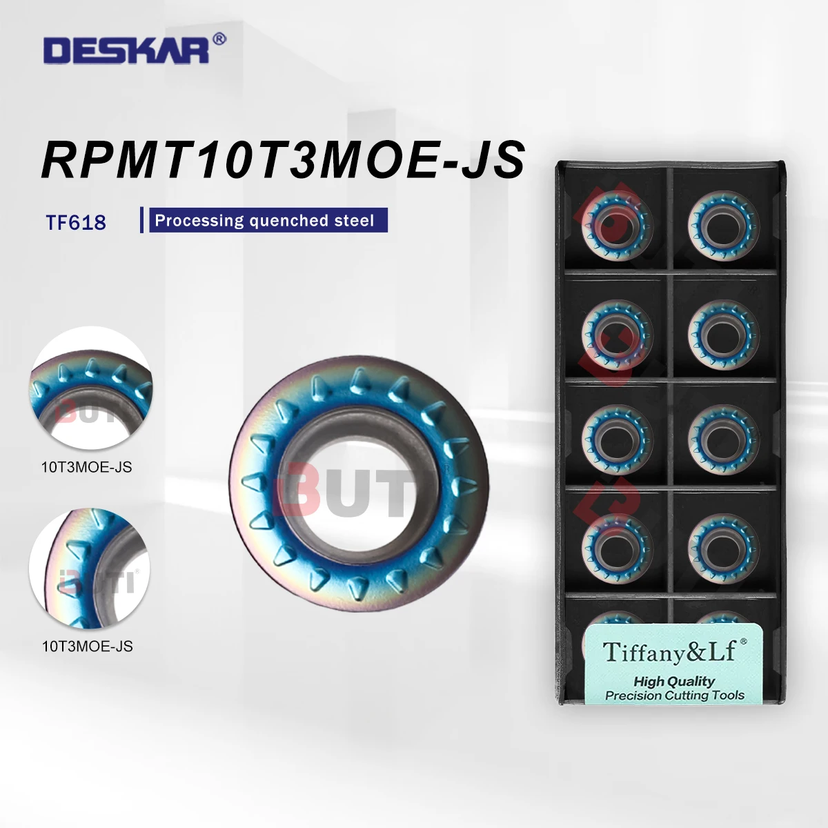 DESKAR 100% Original RPMT10T3MOE-JS TF618 Milling Blad Quenching Steel Processing CNC Lathe Tool Color Blade Hard Steel Processi
DESKAR 100% Original RPMT10T3MOE-JS TF618 Milling Blad Quenching Steel Processing CNC Lathe Tool Color Blade Hard Steel Processi