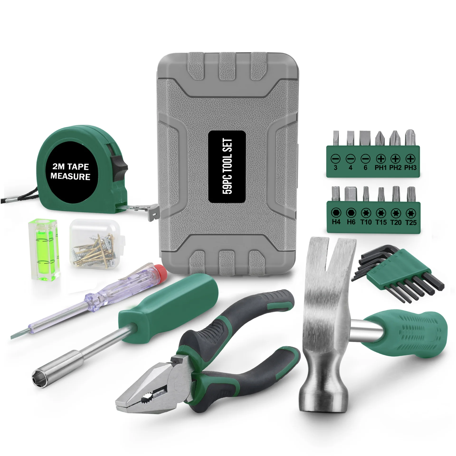 59Pcs Household Hand Tool Set Hex Wrench Screwdriver Pliers Combination Kit Home Maintenance Hardware Repair Tools
59Pcs Household Hand Tool Set Hex Wrench Screwdriver Pliers Combination Kit Home Maintenance Hardware Repair Tools