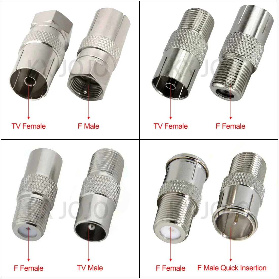 British F Male/Female to TV Male/Female Straight Connector Adapter Cable TV Antenna Connector Distributor Adapter 1PCS/2PCS
British F Male/Female to TV Male/Female Straight Connector Adapter Cable TV Antenna Connector Distributor Adapter 1PCS/2PCS