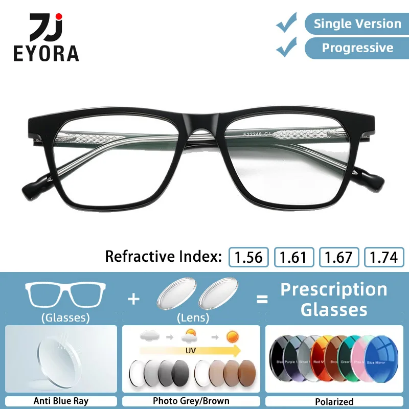 EYORA Business Acetate Square Full Rim Reading Glasses Myopia Eyewear Hyperopia Anti Blue Ray Progressive Photochromic Eyewear
EYORA Business Acetate Square Full Rim Reading Glasses Myopia Eyewear Hyperopia Anti Blue Ray Progressive Photochromic Eyewear
