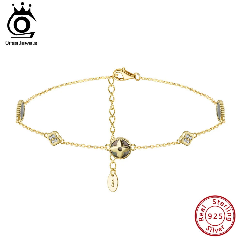 ORSA JEWELS Trendy 925 Sterling Silver Zirconia Clover Anklets Chain For Women Jewelry Clover Foot Bracelet Accessories GMA07
ORSA JEWELS Trendy 925 Sterling Silver Zirconia Clover Anklets Chain For Women Jewelry Clover Foot Bracelet Accessories GMA07