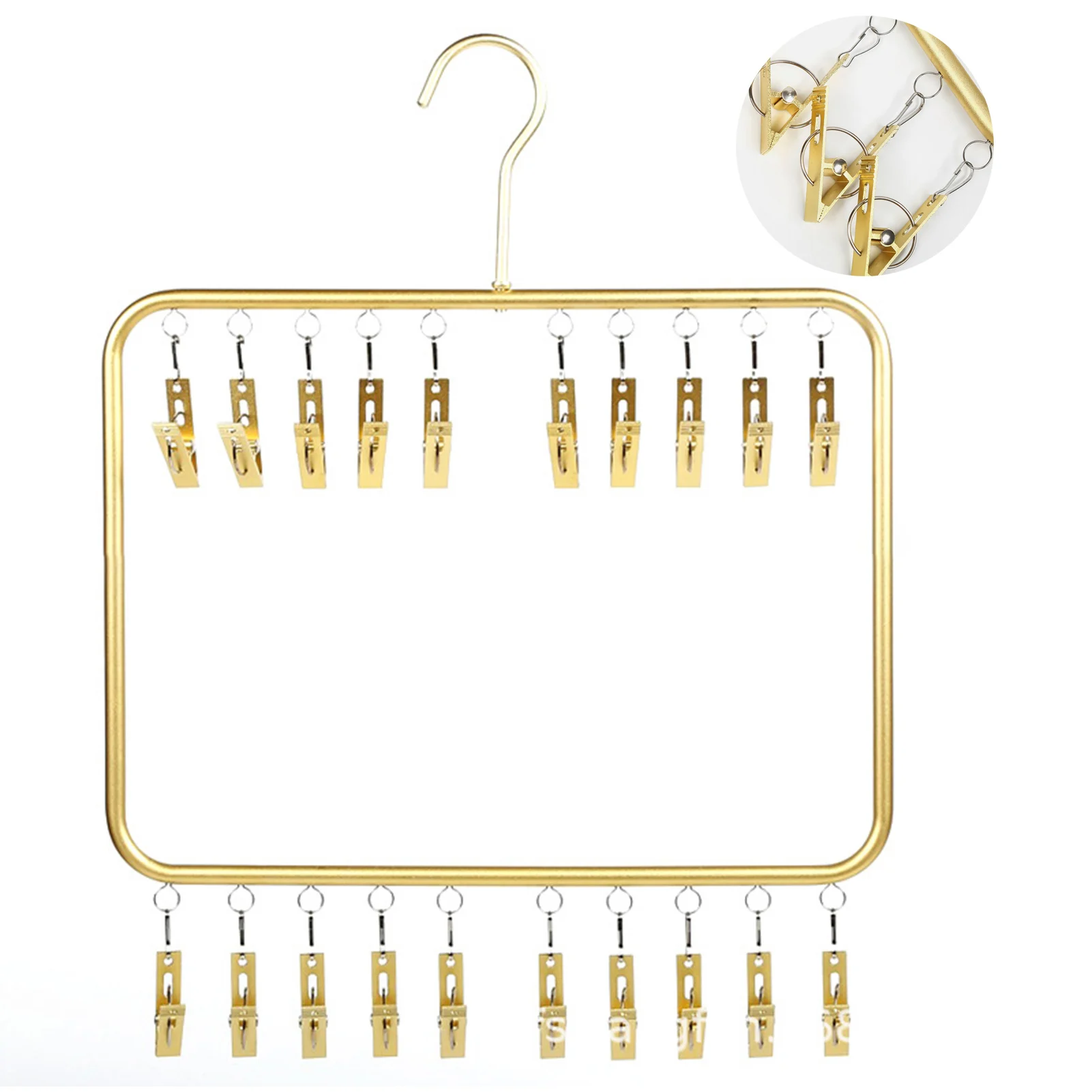 Multi-clip Sock Drying Hanger Multi-functional Detachable Dryer Rack Space Saving for Drying Underwear Towel Socks Baby Clothes
Multi-clip Sock Drying Hanger Multi-functional Detachable Dryer Rack Space Saving for Drying Underwear Towel Socks Baby Clothes