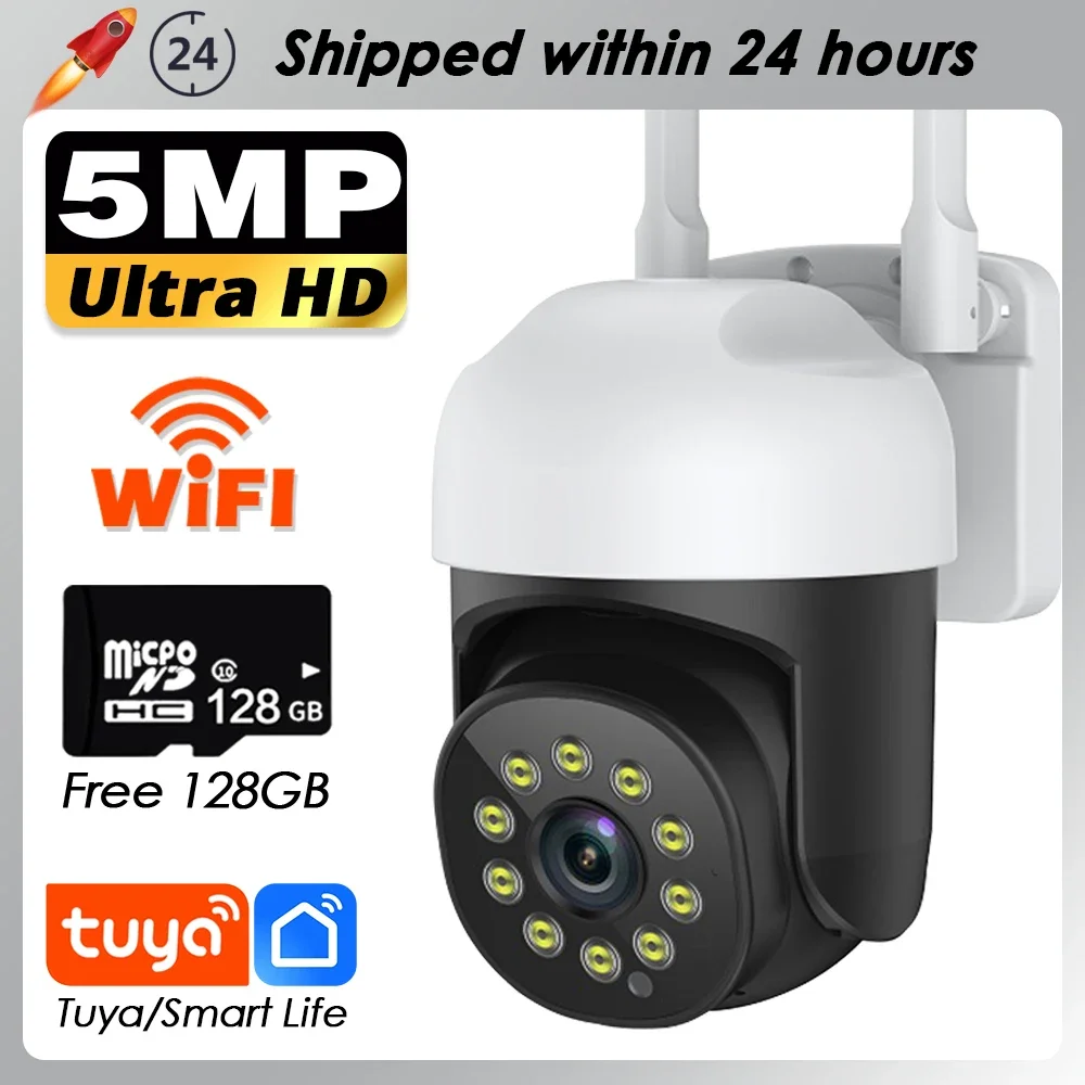 Tuya 5MP Smart Home WIFI Surveillance Camera Color Night Vision Auto Tracking Remote Control Outdoor HD CCTV Security Camera PTZ
Tuya 5MP Smart Home WIFI Surveillance Camera Color Night Vision Auto Tracking Remote Control Outdoor HD CCTV Security Camera PTZ