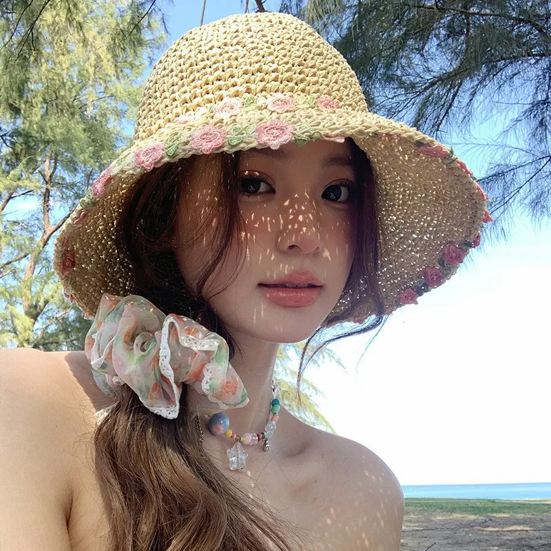 Japanese Style Straw Hat - Boho Lace Trim Foldable Sun Hat for Women, UPF50+ Wide Brim Summer Beach Cap
Japanese Style Straw Hat - Boho Lace Trim Foldable Sun Hat for Women, UPF50+ Wide Brim Summer Beach Cap