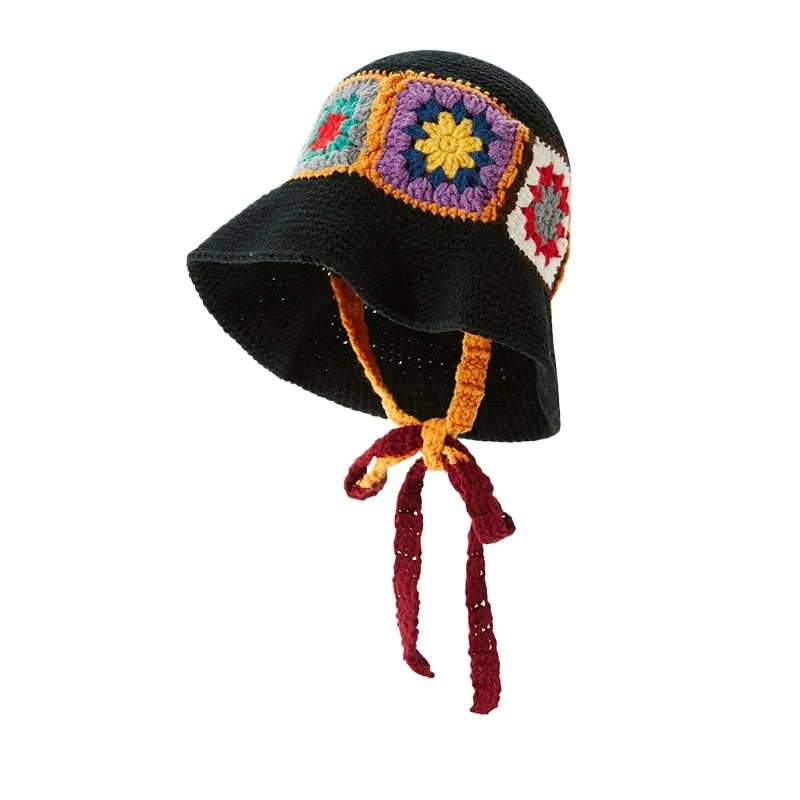 New Vintage Handmade Crochet Colorful Flower Yarn Knitting Hat Women's Winter Hats Grandmother Grid Strap Braided
New Vintage Handmade Crochet Colorful Flower Yarn Knitting Hat Women's Winter Hats Grandmother Grid Strap Braided