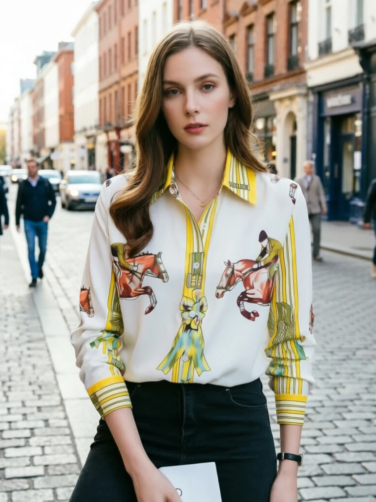 Новые весенние женские блузки, модные элегантные женские рубашки с принтом, топы с длинными рукавами, Blusas Mujer
Новые весенние женские блузки, модные элегантные женские рубашки с принтом, топы с длинными рукавами, Blusas Mujer