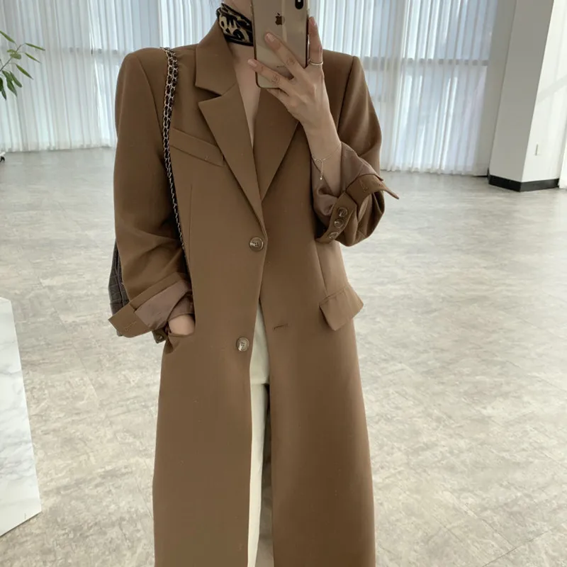 Ele Korean Sle Women's Coat Spring Autumn Loose Fit Long Sve Turn-down Collar Commute Sle Faionable
Ele Korean Sle Women's Coat Spring Autumn Loose Fit Long Sve Turn-down Collar Commute Sle Faionable