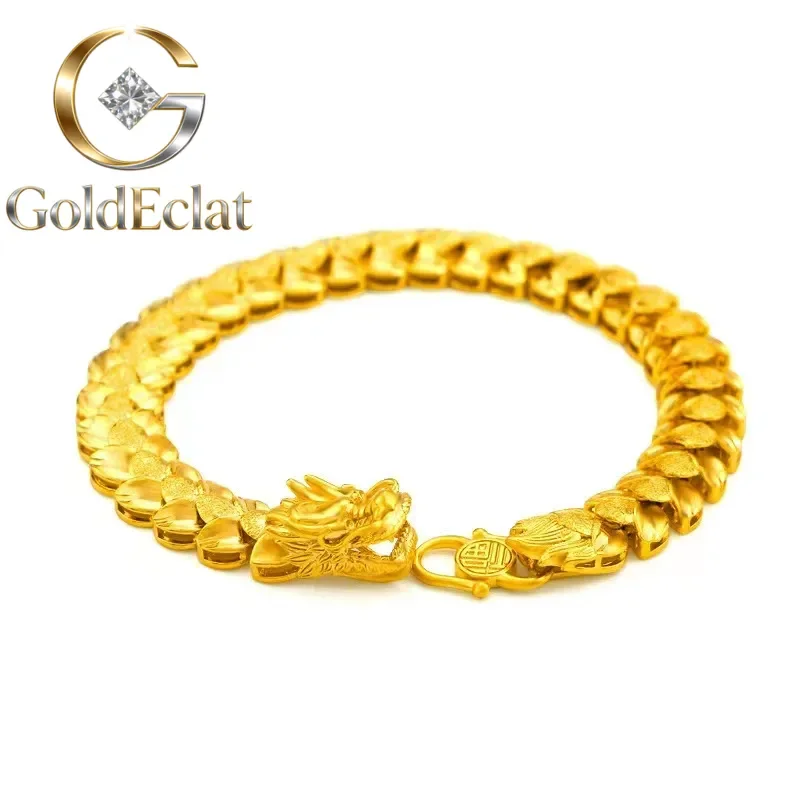 Браслет GoldEclat Luxury из чистого золота 24K 9999 пробы с изображением агрессивного дракона и пшеничного колоса для мужчин
Браслет GoldEclat Luxury из чистого золота 24K 9999 пробы с изображением агрессивного дракона и пшеничного колоса для мужчин