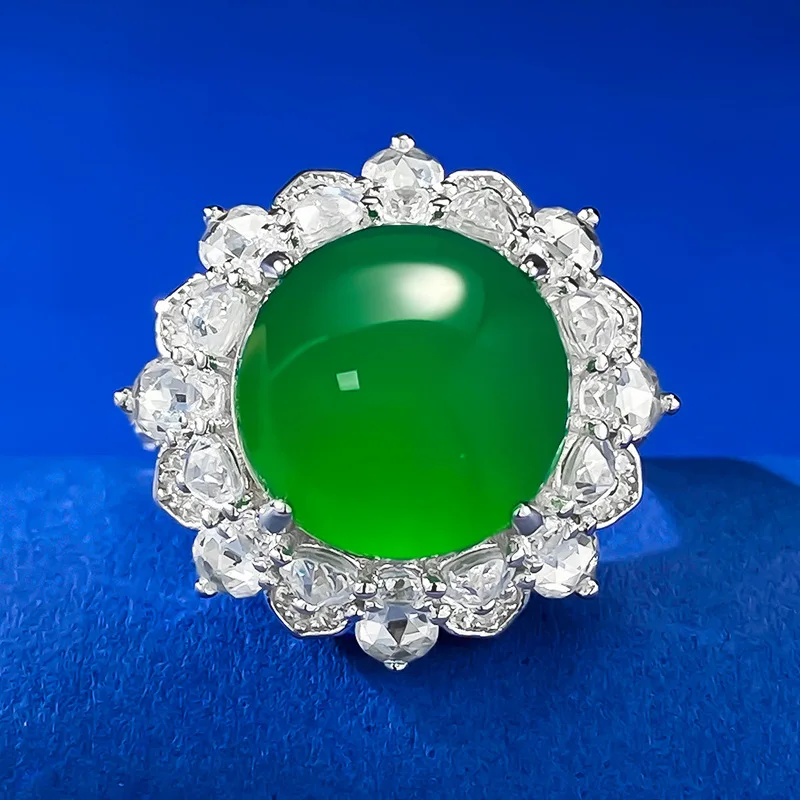 Apaison 100% 925 Sterling Silver 12 mm Round Emerald Wedding Rings For Women Fine Jewelry High Carbon Diamond Ring Girl Gift
Apaison 100% 925 Sterling Silver 12 mm Round Emerald Wedding Rings For Women Fine Jewelry High Carbon Diamond Ring Girl Gift