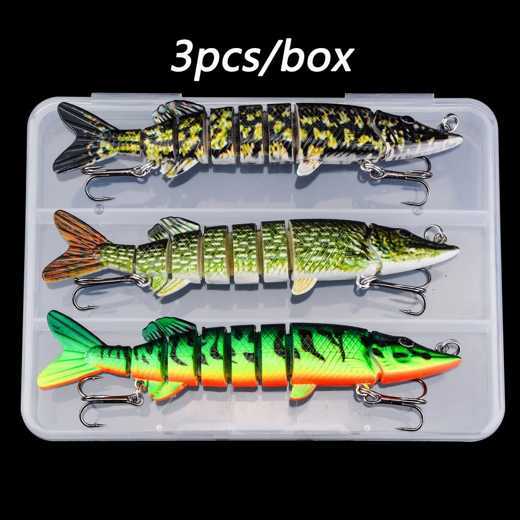 3pcs/box Swimbaits 17.5g/12.5cm Pike Multi Jointed Fishing Lures Swimbait Wobbler Sinking Hard Baits Fishing Lure Tackle Box
3pcs/box Swimbaits 17.5g/12.5cm Pike Multi Jointed Fishing Lures Swimbait Wobbler Sinking Hard Baits Fishing Lure Tackle Box