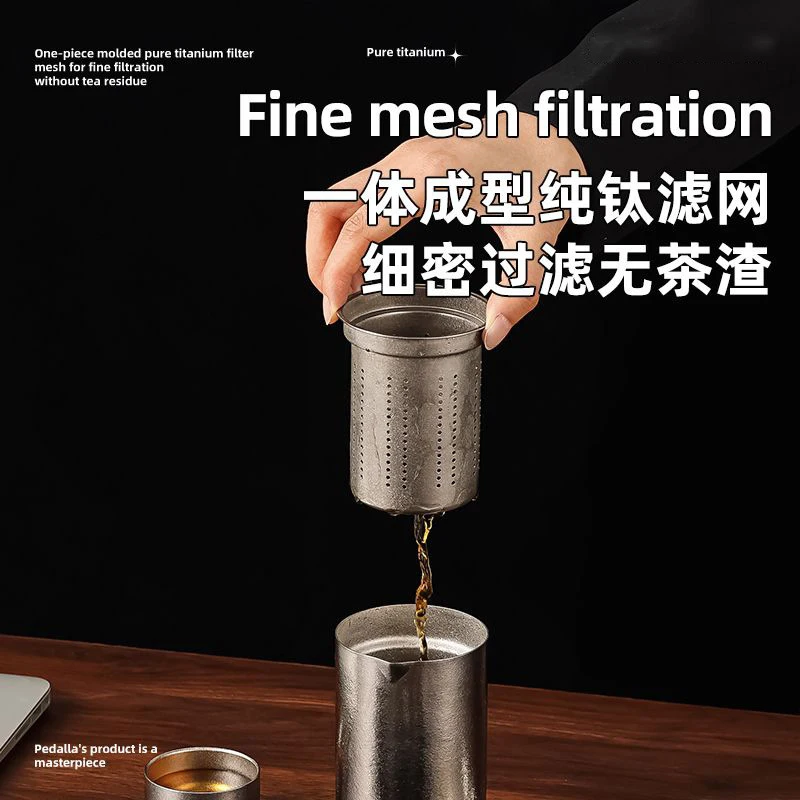 New 2024 Pure Titanium Double Wall Design Tea Set, Portable Outdoor Tea Infuser with Tea Separator Cup for Home & Office Use
New 2024 Pure Titanium Double Wall Design Tea Set, Portable Outdoor Tea Infuser with Tea Separator Cup for Home & Office Use