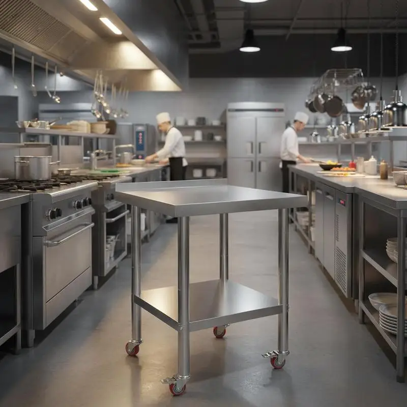 Metal Preparation Station 24 x 24 x 35-1/2 Inch For Kitchen Restaurant Workshop, 440lbs Capacity Heavy Duty Work Surface Back
Metal Preparation Station 24 x 24 x 35-1/2 Inch For Kitchen Restaurant Workshop, 440lbs Capacity Heavy Duty Work Surface Back