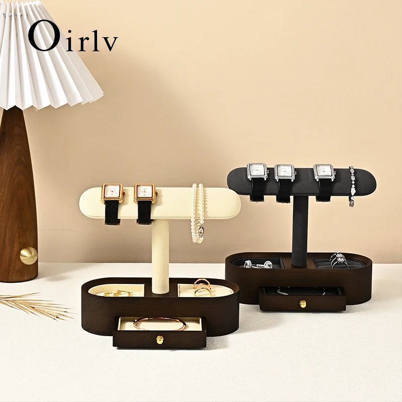 Oirlv Wooden Watch Display Stand Jewelry Organizer Necklace Bracelet Rings Storage Rack Jewelry T-bar Watch Holder Display Props
Oirlv Wooden Watch Display Stand Jewelry Organizer Necklace Bracelet Rings Storage Rack Jewelry T-bar Watch Holder Display Props