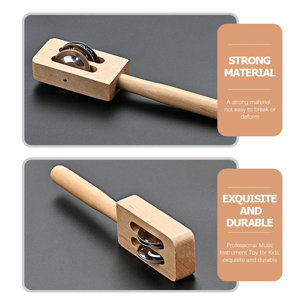 Bell Stick Percussion Musical Instrument Kids Educational Toddler Shaking Plaything Wooden Handheld Tambourine Learning Tool
Bell Stick Percussion Musical Instrument Kids Educational Toddler Shaking Plaything Wooden Handheld Tambourine Learning Tool