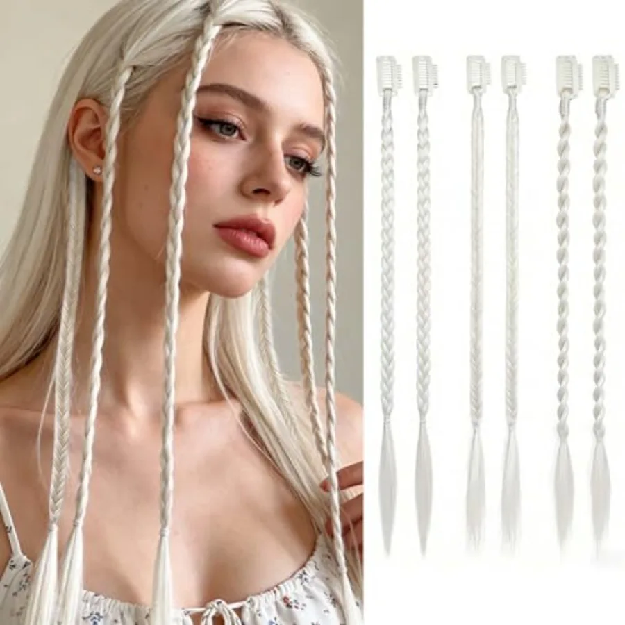 6PCS Braid Hair Extensions Clip in Braid Extensions for Women Natural Synthetic Braided Hairpieces Statement Blonde Braids for
6PCS Braid Hair Extensions Clip in Braid Extensions for Women Natural Synthetic Braided Hairpieces Statement Blonde Braids for