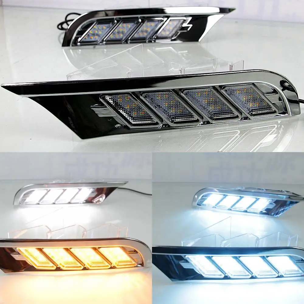 July King Car Daytime Running Lights for Nissan Kicks 2017-2020, 6000K DRL + Yellow Streamer Turn Signals + Ice Blue Night DRL
July King Car Daytime Running Lights for Nissan Kicks 2017-2020, 6000K DRL + Yellow Streamer Turn Signals + Ice Blue Night DRL